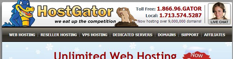 hostgator homepage