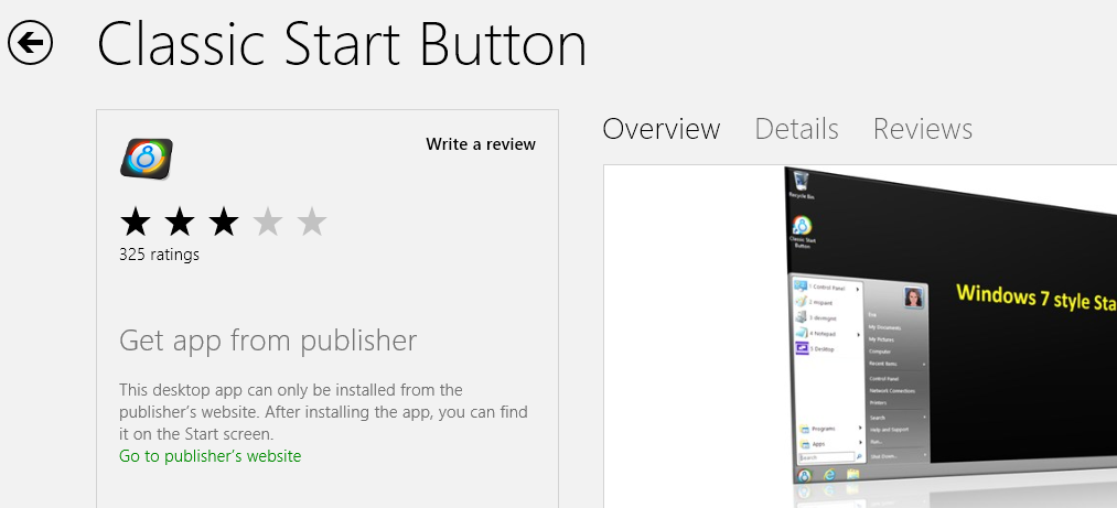 classic start menu button